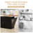 53" Kitchen Island, Tilt Out Trash Can Holder & Solid Wood Top, Breakfast Bar W/3-Layer Side Shelf, Large Storage Cabinet W/Adjustable Shelve-955699979