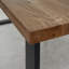 Isaias Oak Solid Wood Top Metal Base Dining Table-2100816753-2100816754