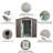 6Ft X 5Ft Gray Outdoor Metal Shed - Galvanized Iron Build, Strong And Long-Lasting, Punched Vents, Sliding Door With Padlock, Easy Assembly, Protected Steel For Outdoor, Structure, Construction, To-123403561-123403560