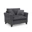 Fauteuil d'appoint capitonné rétro avec dossier ergonomique et accoudoirs-827357990