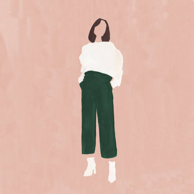 «Megan Galante Pink and Green» par Megan Galante - impression sur toile tendue