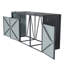 Living and Home 8 ft. W x 3 ft. D Zinc Steel Garage Shed