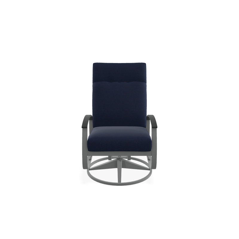 Belle Isle Outdoor Rocker Chair, Blend Indigo, Classic Graphite P30, Textured Graphite