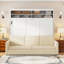 Grand lit escamotable mural avec canapé, blanc-606214157