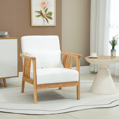 Fauteuils d'appoint Himat avec coussin, siège et dossier rembourrés, fauteuil avec accoudoirs