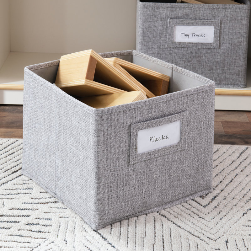 White Wooden 3-Shelf Kids' Storage Unit with Bins