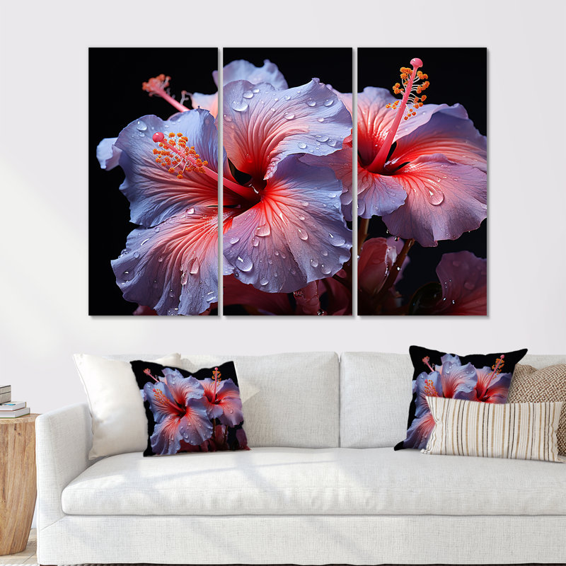 Hibiscus mauve moderne Blooming I - Hibiscus, H 32 po x l 48 po x P 1 po