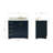 Freitas 37'' Solid Wood Single Bathroom Vanity in Midnight Blue with 0.75'' Carrara Marble Top, Right Offset, Rectangle Sink-123048294-89784543-89784542