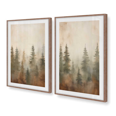 «Foggy Autumn Pines»