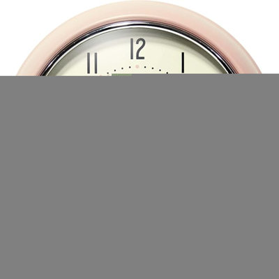 Infinity Instruments LTD. Retro 9 Inch Silent Sweep Non-Ticking Mid Century Modern Kitchen Diner Wall Clock Quartz Movement Retro Wall Clock Decorative