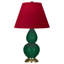 Small Double Gourd Accent Lamp - Sangria, Deep Patina Bronze - Lavender, Plum Shade-583633456-584545643