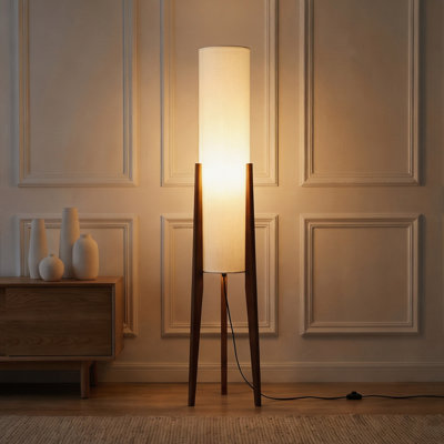 Lampe trépied en bois 46 po 46 po
