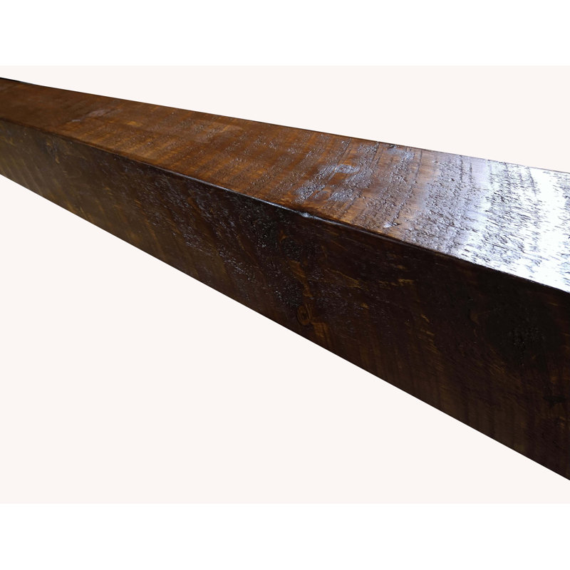 Circular Sawn Barn Beam Fireplace Mantel Solid Rustic Timber, 4" x 8", 60"