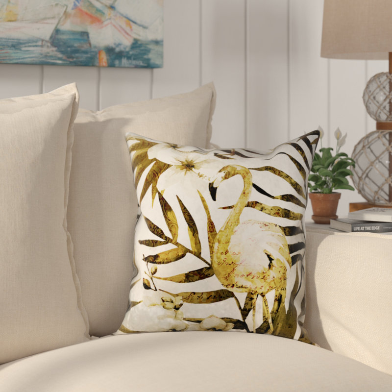 Coussin extérieur Golden Flamingo Golden Flamingo, H 20 po x l 20 po