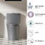 Toilette grise 002, 1 / 1,60, hauteur confort allongée au sol avec siège à fermeture douce