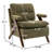 Mid Century Upholstered Arm Accent Chair with Solid Wood Legs-105580546