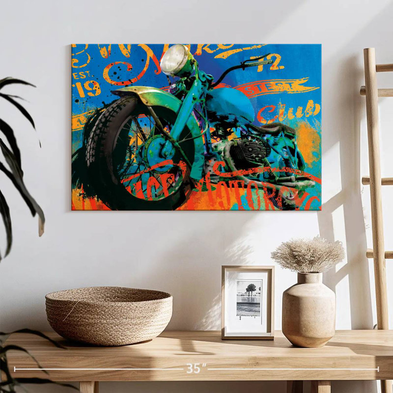 Motos rétro, H 16 po x l 24 po