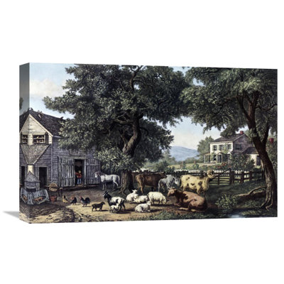 " Old Homestead " by Currier and Ives Print