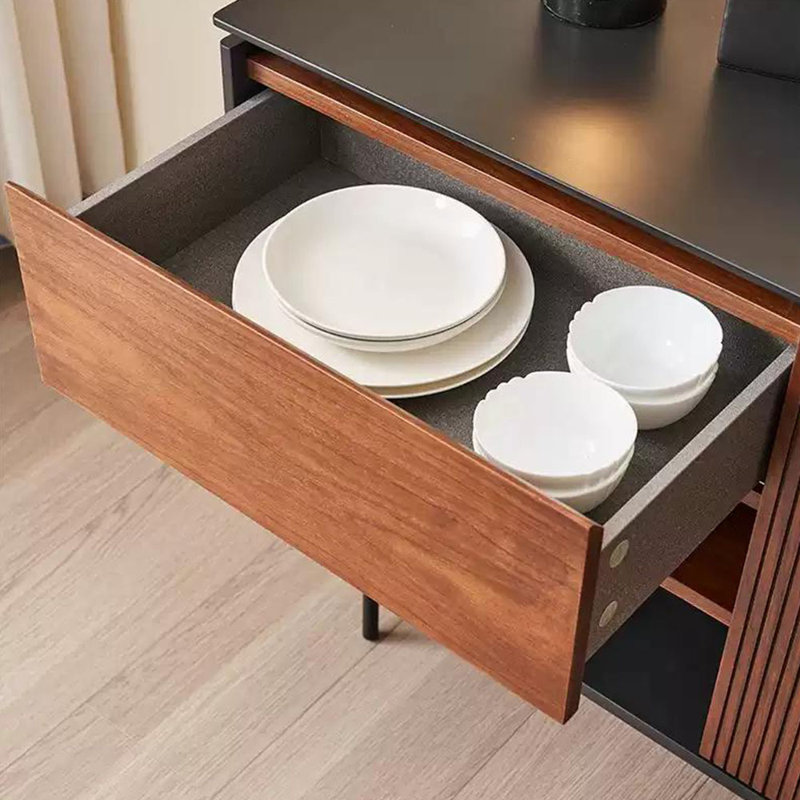 Armoire de rangement latérale en bois massif