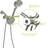 Multi Function Shower , 4.7" Rain Showerhead & 8 Hand Shower, Brushed Nickel Handheld Dual Kit