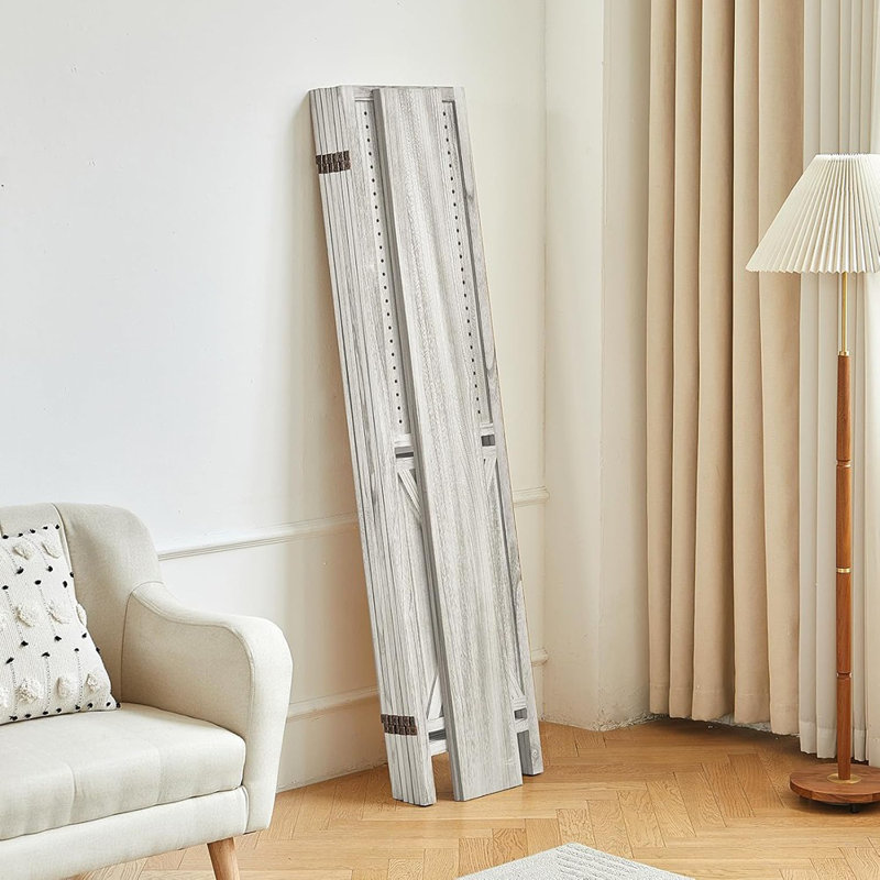 Paravent 6 panneaux avec tablettes, cloisons en bois