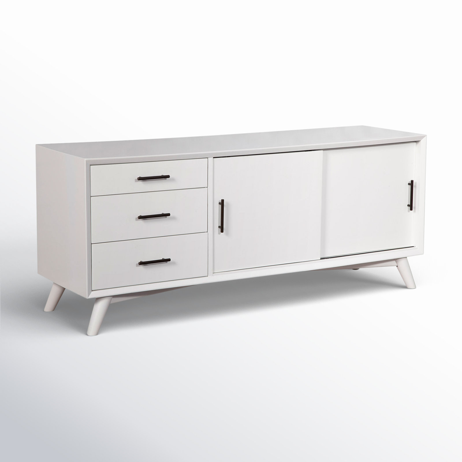Williams 64" Mahogany TV Stand, White