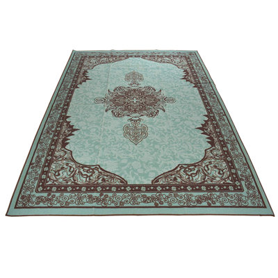 Tapis bleu antidérapant lavable à la machine
