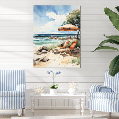 Beach Chairs Photo III, reproduction d'art sur toile