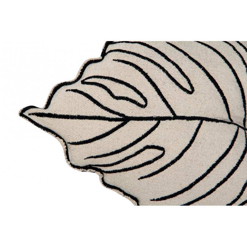 Leaf Cotton Blend Throw Pillow