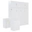 Grand lit escamotable mural avec bureau, tablettes de rangement et grandes armoires, blanc (ANCIEN SKU: N820S10034K)