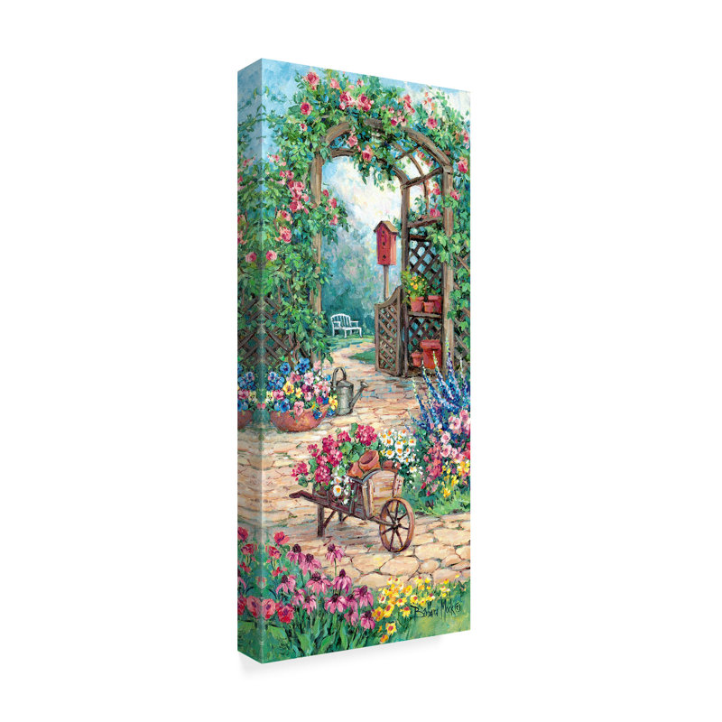 « jardin harmonie », reproduction de peinture à l’acrylique sur toile tendue, H 47 po x l 20 po x P 2 po