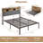 Upholstered Low Profile Platform Bed Frame-1977111675