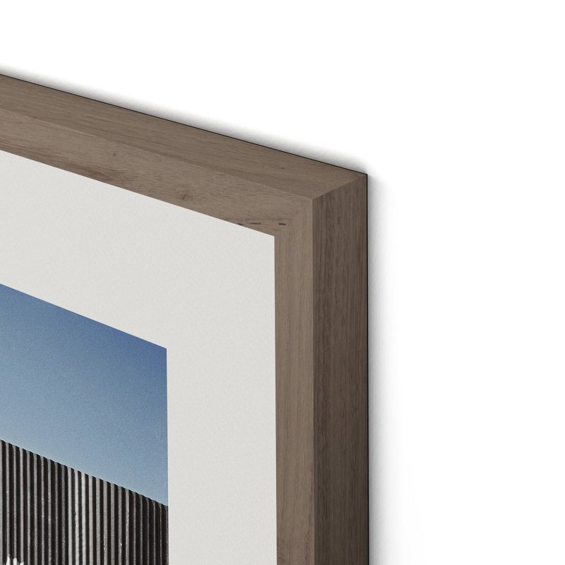Brighton Beach Boardwalk Framed Photographic Print, W 32" x H 24", Rustic Walnut