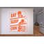 «Eat, Sleep, Code», décorations murales en vinyle, technologie, décoration de bureau 1125DRS-130042879-130042884