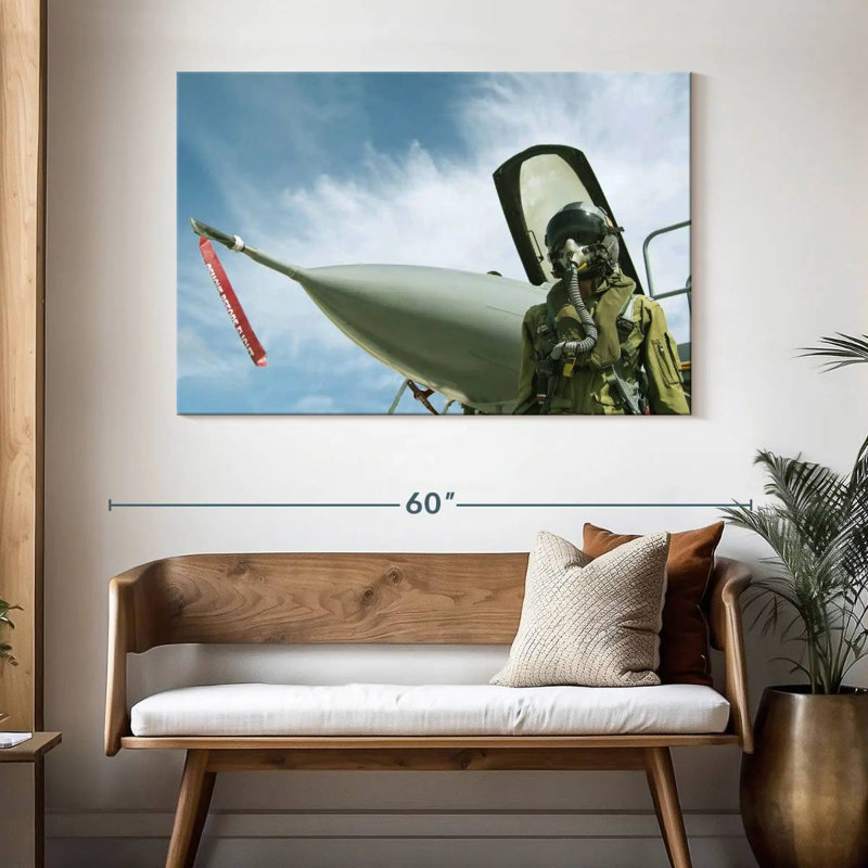 Lelar USAF Fighter Pilot, 32" H x 48" W