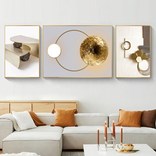 3 Pieces Single Picture Frame Print on Canvas