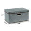 Ensemble de 2 grands bacs de rangement pliables en lin avec couvercles