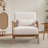 27.17" Wide Modern Upholstered Solid Wood Accent Chair With An Extra Pillow(Set of 6)-1051304275