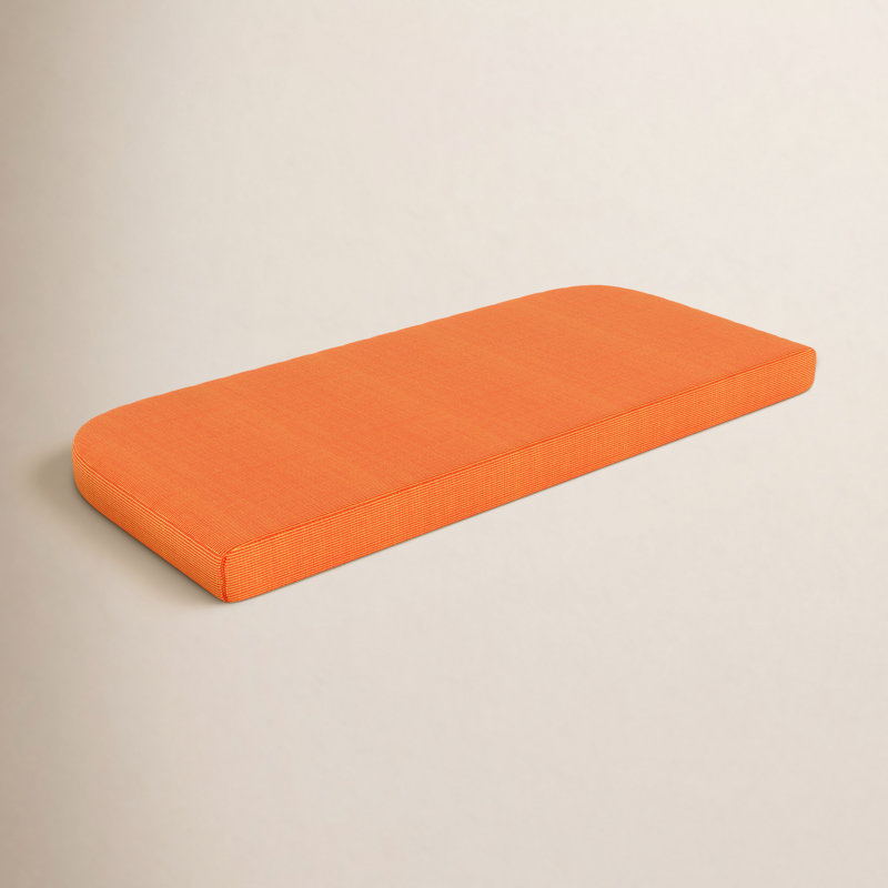 Sunbrella® Outdoor 3'' Bench Cushion, Sunbrella Upholstery Tangerine Sunbrella® Canvas