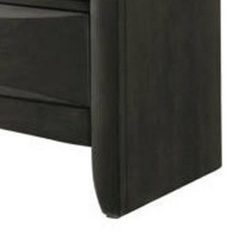 Commode double en bois massif à 8 tiroirs l 58,5 po Baring, gris