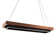 Hustler 1 - Light Black/Dark Walnut LED Pool Table Lights Pendant