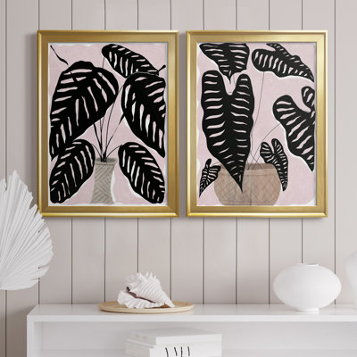 " Potted Plant I " 2 Piece Art Color Photography Painting