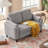59.06" W Small Upholstered Loveseat Sofa-898872277