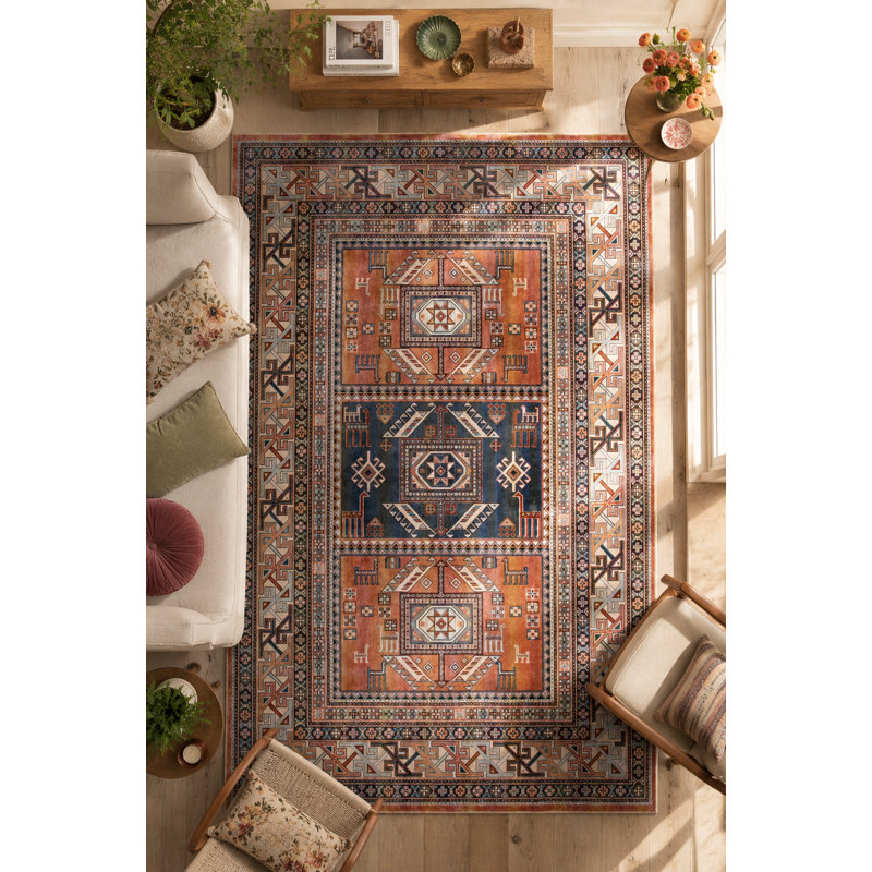 Tapis oriental tissé Ovid, Rectangle 7 pi 10 po x 10 pi 9 po