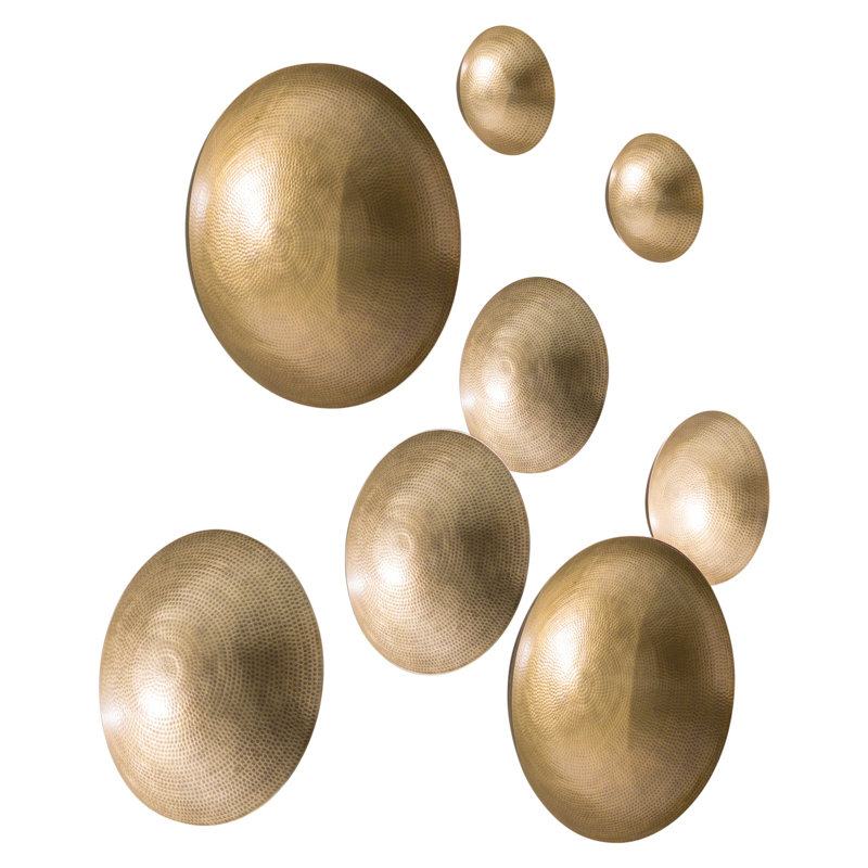 Indira Wall Bowl, 6.5" H x 23" W x 23" D, Antique Brass