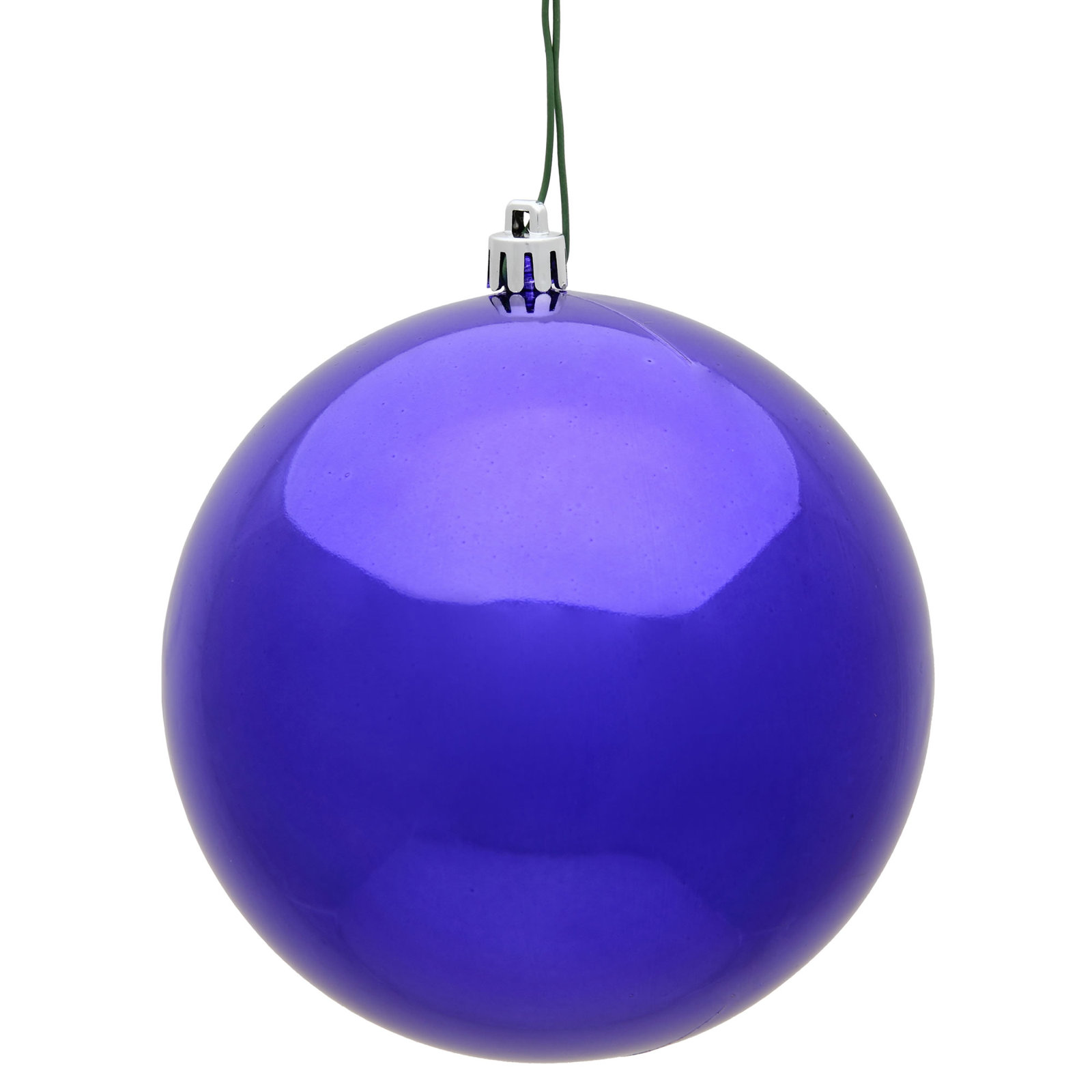 Holiday Décor Ball Ornament, Purple Shiny, 2.75" H x 2.75" W x 2.75" D