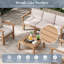 Ensemble de conversation modulaire de patio pour 5 personnes avec coussins, ensemble de conversation de 6 pièces imperméable à l'eau toutes saisons pour canapé, teck-1908989564-1908989561-1908989567