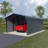Steel Carport With 2 Side Wall Kits, 12X20X7-100015444