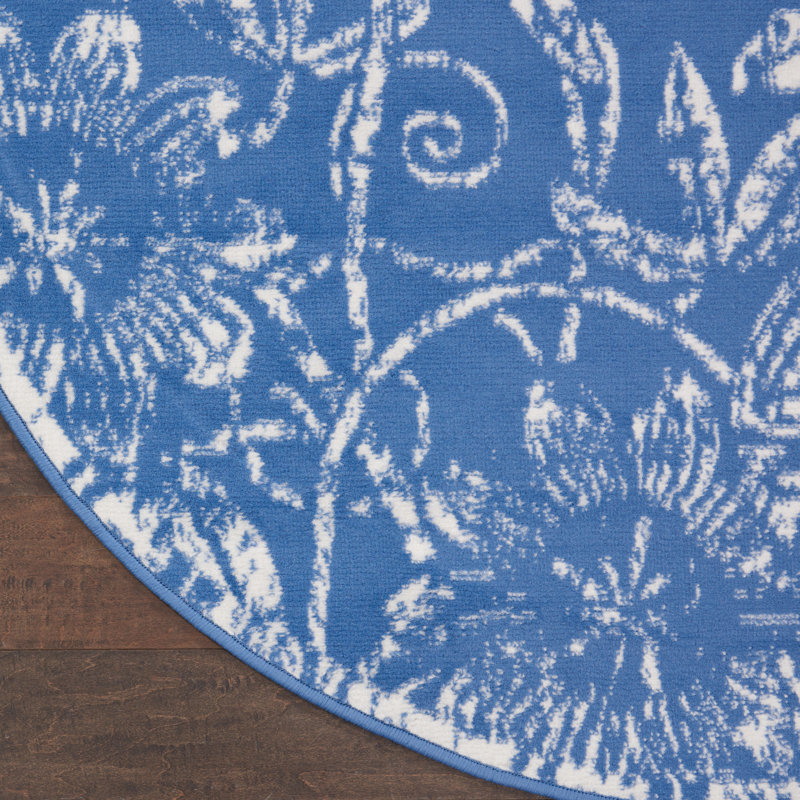 Kante Floral Indoor Rug, Round 8'