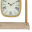 Horloge de table analogique à quartz en acier inoxydable